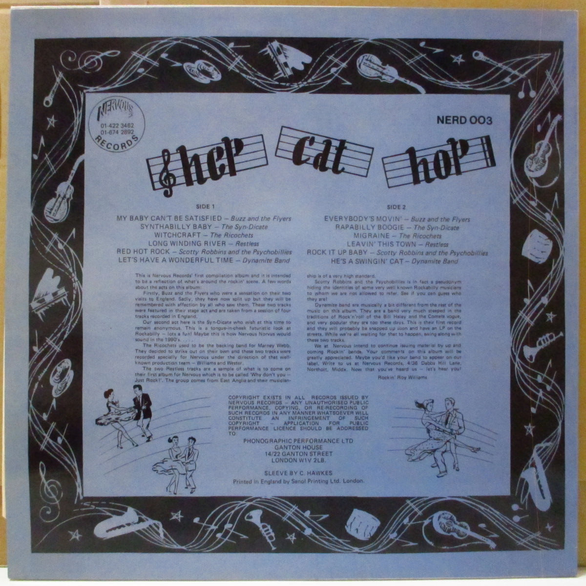 V.A. ('80s UK・ネオロカ/サイコビリー・コンピ)  - Hep Cat Hop (UK オリジナル LP)