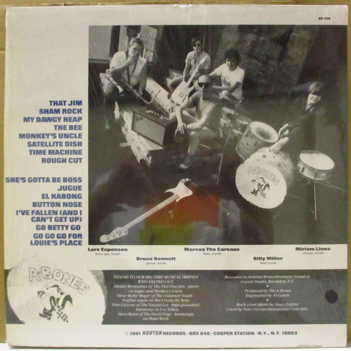A-BONES, THE (A-ボーンズ)  - The Life Of Riley (US オリジナル LP) '91年1stアルバム