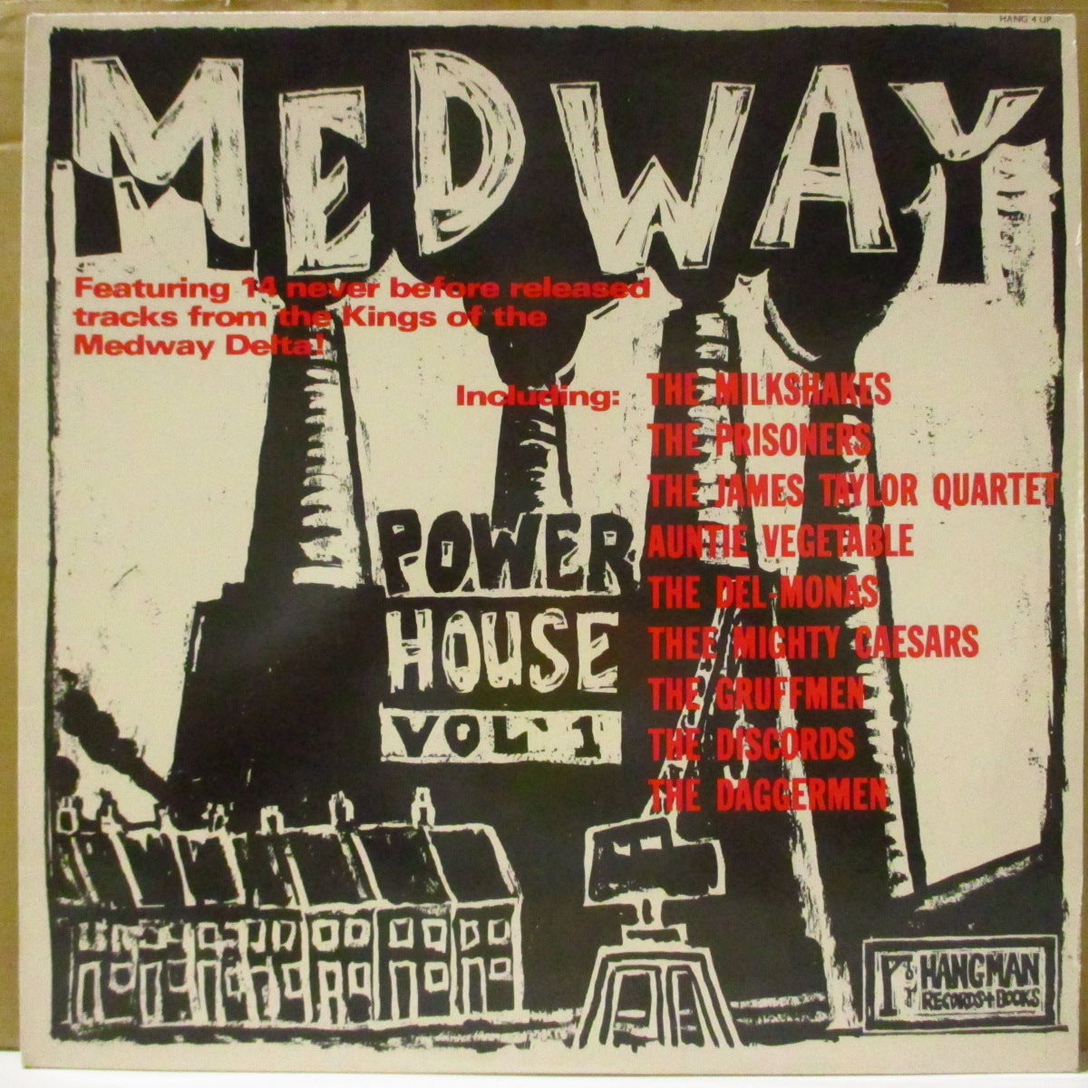 V.A. ('80s UK・ガレージロック/トラッシュガレージ・コンピ)  - Medway Powerhouse Vol.1 (UK '91 再発「黒ラベ」LP) '87年メドウェイ周辺バンド・コンピ