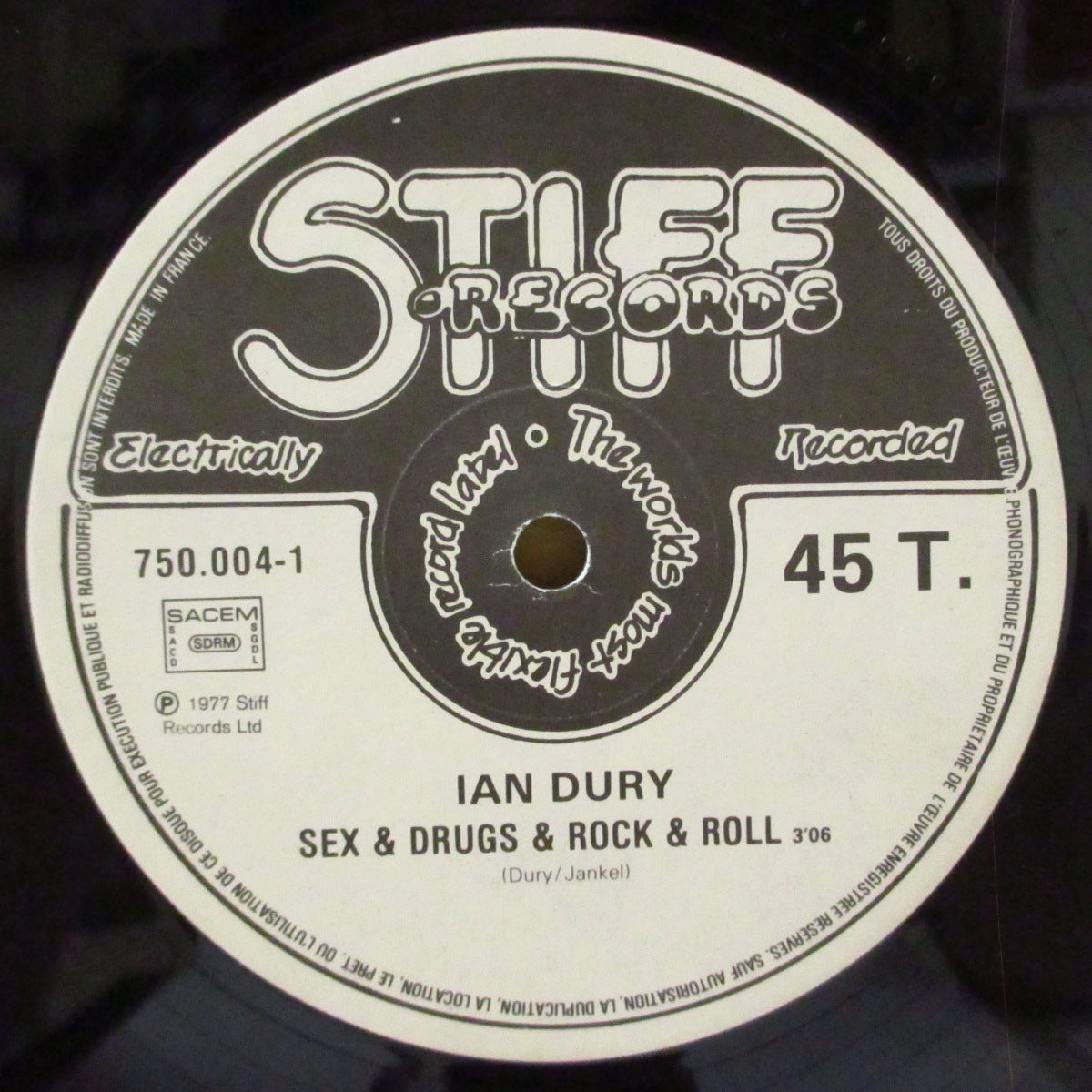 IAN DURY & THE BLOCKHEADS (イアン・デューリー&ザ・ブロックヘッズ)  - Sex & Drugs & Rock & Roll +2 (France '79 再発3曲入り 12インチ/「プライス・コード "BA-171" 両面コーティングジャケ)
