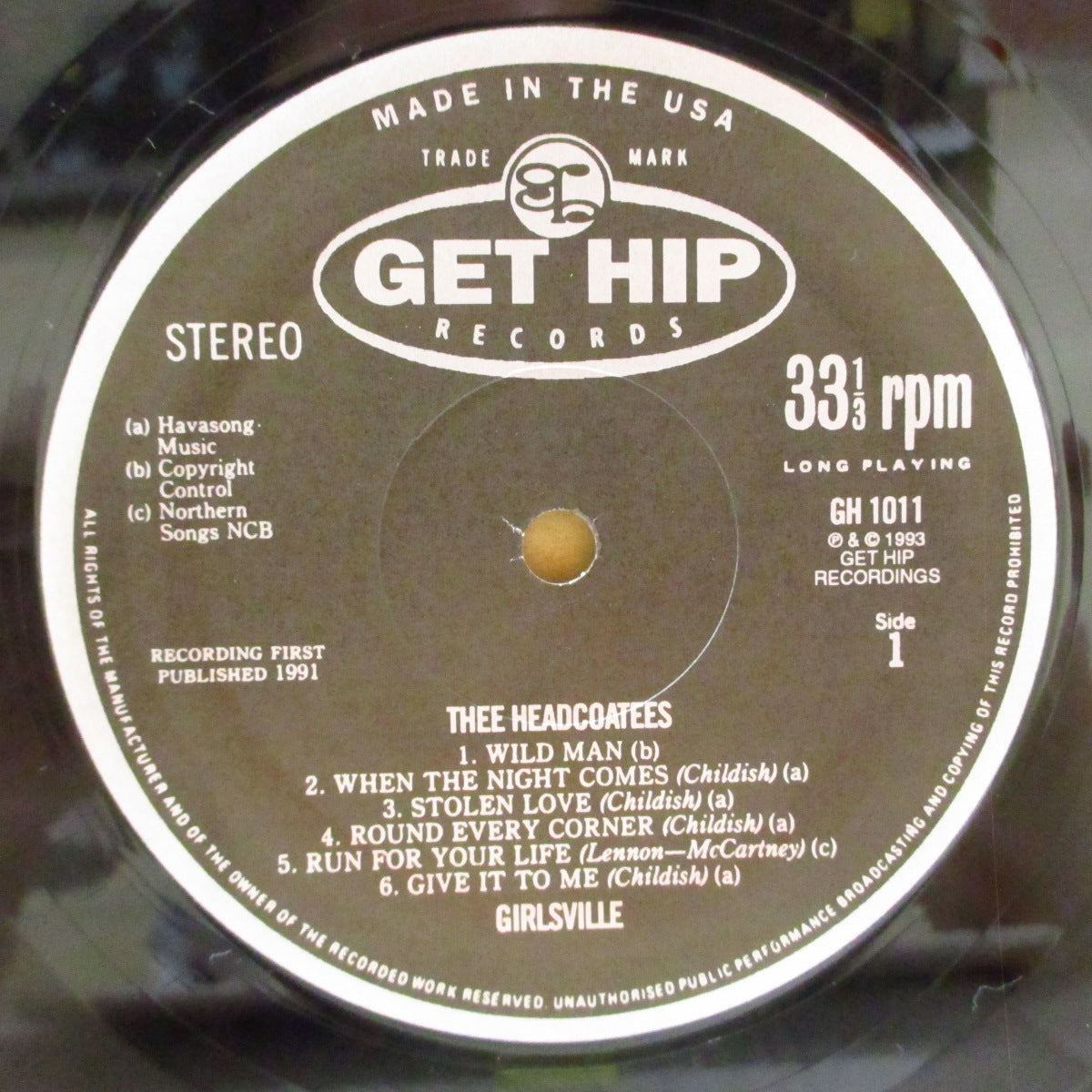 HEADCOATEES (ヘッドコーティーズ)  - Girlsville (US '93 再発「黒盤」 LP) '91年1stアルバム