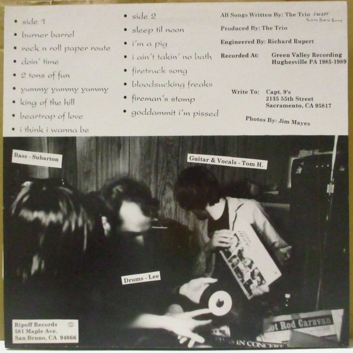 CAPTAIN 9'S & THE KNICKERBOCKER TRIO (キャプテン9 & ザ・ニッカボッカー・トリオ)  - Scum Of The Earth (US オリジナル LP) '95年唯一のアルバム