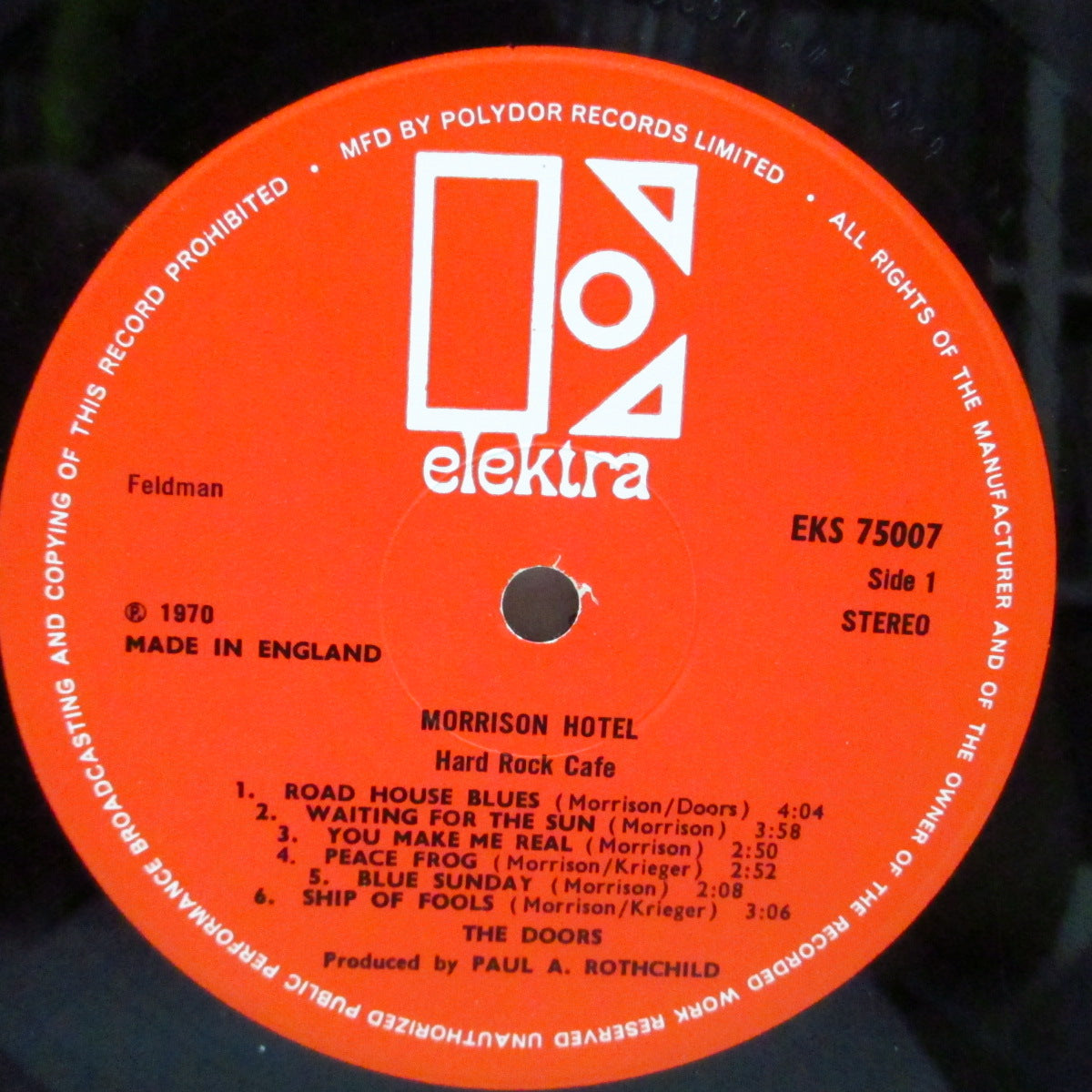 DOORS (ドアーズ)  - Morrison Hotel (UK 初回オリジナル「赤ラベ」ステレオLP/光沢見開きジャケ)