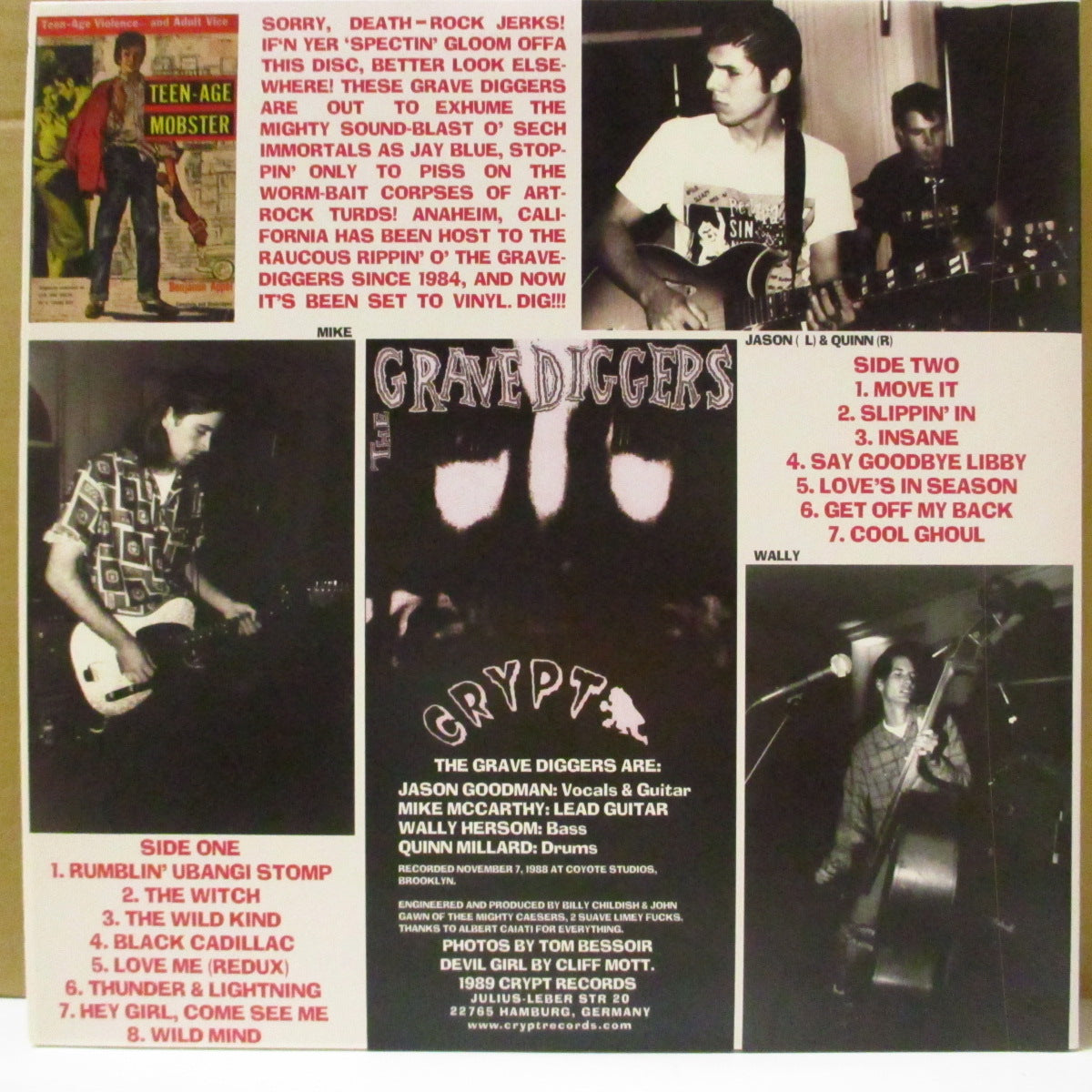 GRAVEDIGGERS (グレイヴディガーズ)  - Move It！(US '13 再発「緑ラベ」 LP/光沢見開きジャケ) '89年唯一のアルバム