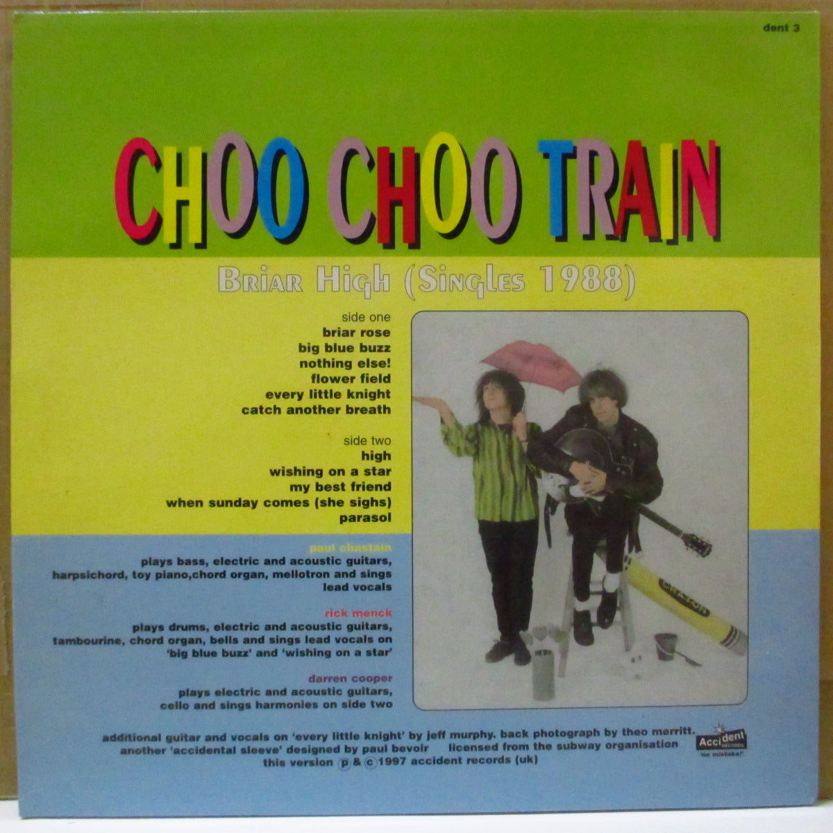 CHOO CHOO TRAIN (チュー・チュー・トレイン)  - Briar High - Singles 1988 (UK 再発「ライム・グリーンヴァイナル」 LP) '92年コンピレーション