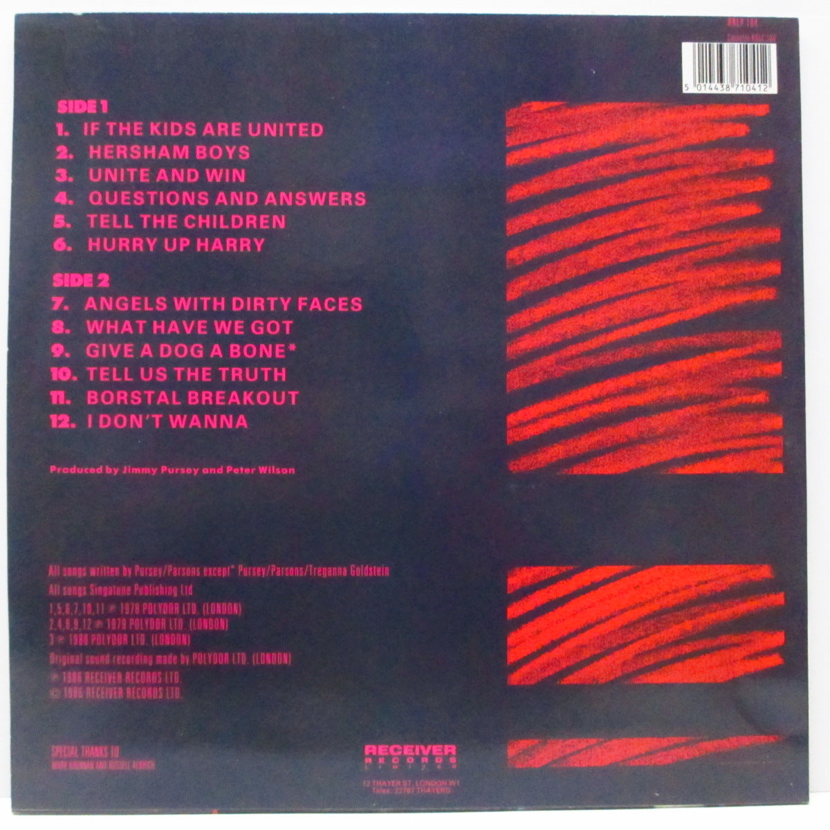 SHAM 69 (シャム 69)  - The Best Of Sham 69 : Angels With Durty Faces (UK オリジナル「白ラベ」LP)