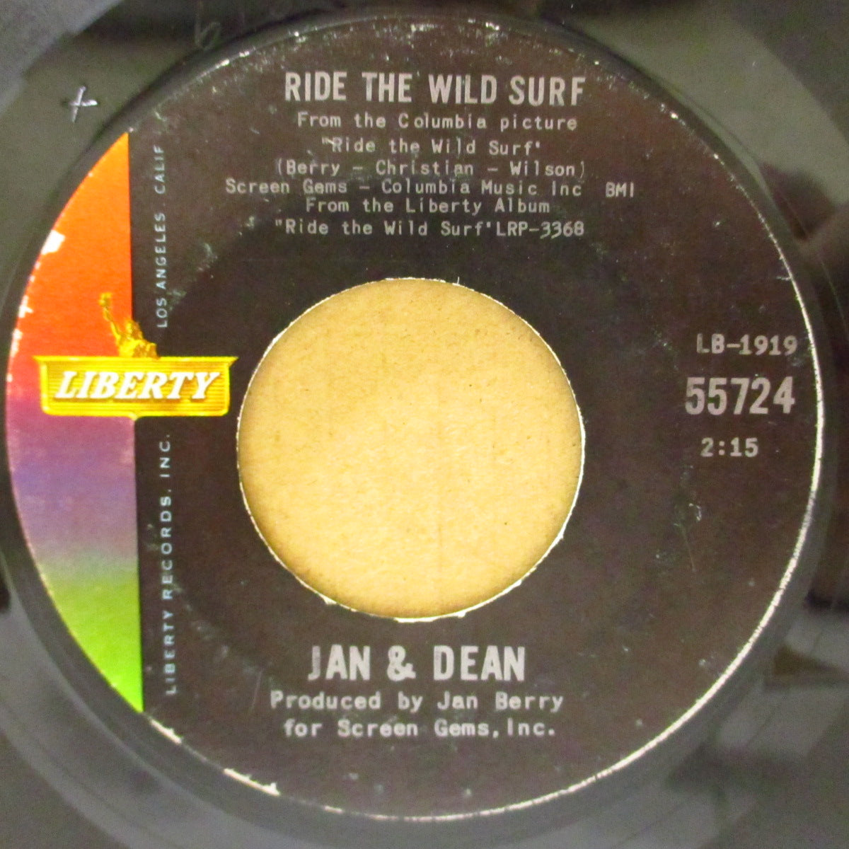 JAN & DEAN (ジャン＆ディーン)  - Ride The WIld Surf (US '64 オリジナル 7インチ)ブライアン・ウィルソン共作美メロ・サーフポップ！