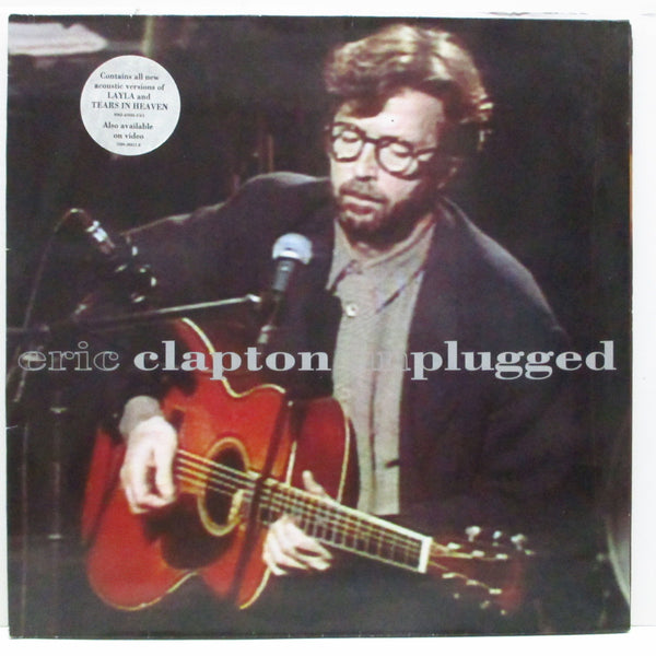 ERIC CLAPTON (エリック・クラプトン)  - Unplugged (EU オリジナル LP+ソフト紙黒インナー/ステッカー付見開ジャケ)