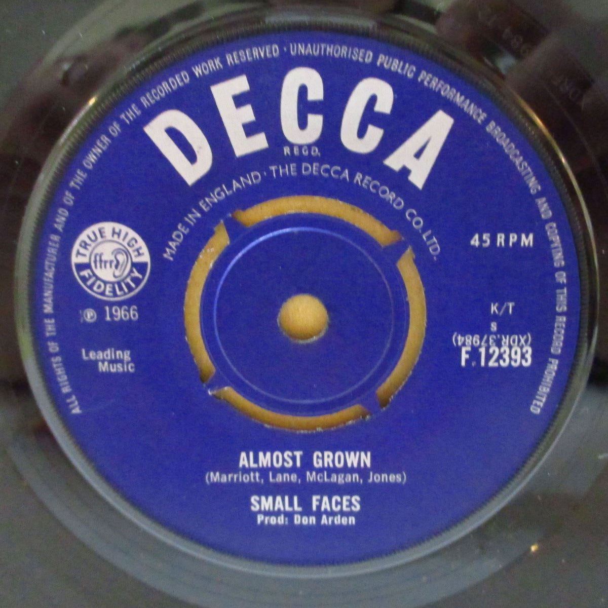 SMALL FACES (スモール・フェイセス)  - Hey Girl (UK '66 オリジナル「ラウンド・センター」7インチ+カンパニースリーブ)