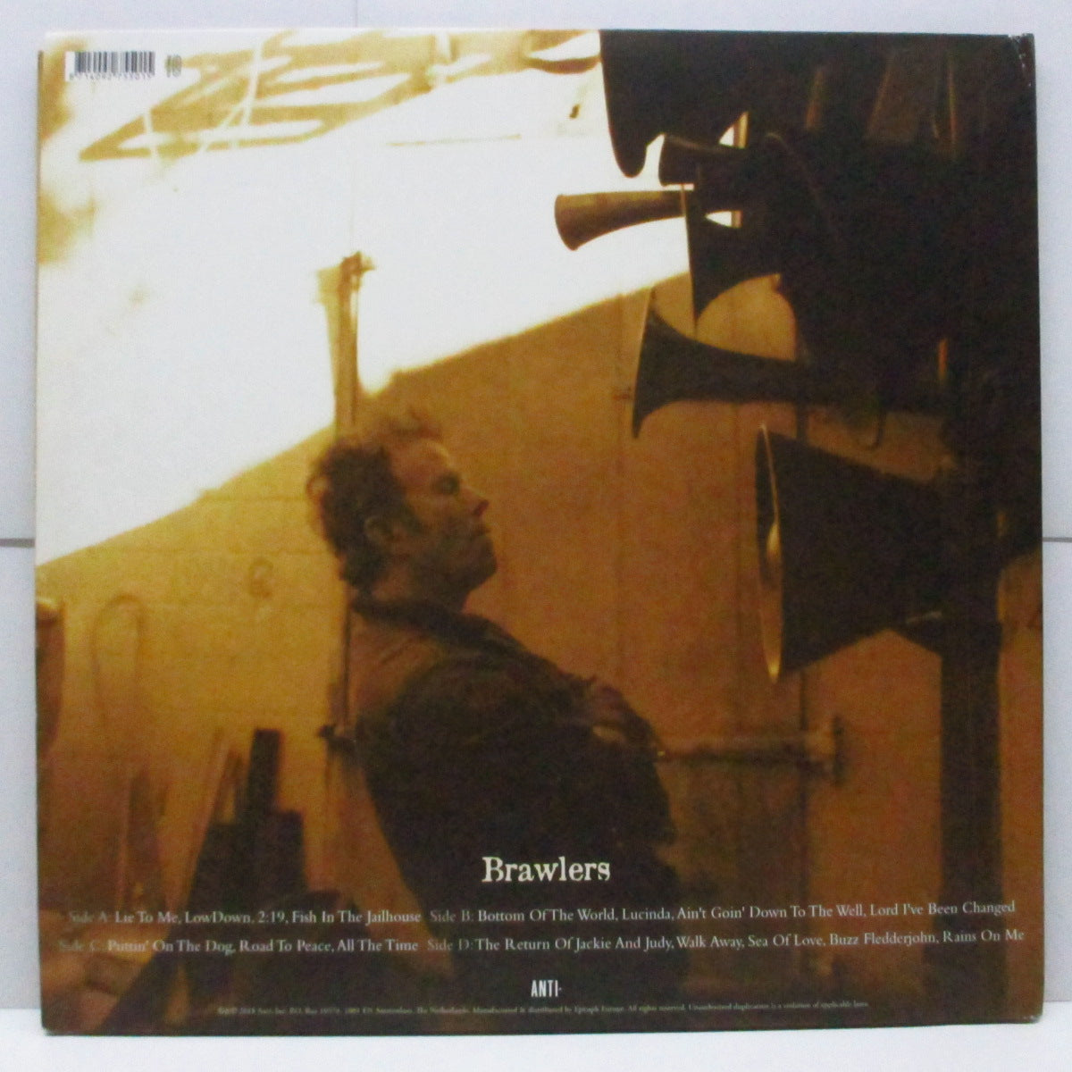 TOM WAITS (トム・ウェイツ)  - Brawlers (EU '18 レコードストア・デイ 限定再発「180g ブルーヴァイナル」 2xLP+インナー/見開ジャケ）