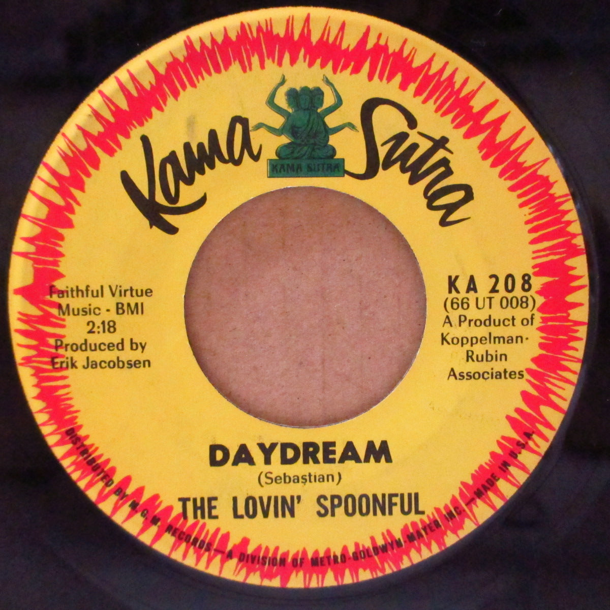 LOVIN' SPOONFUL (ラヴィン・スプーンフル)  - Daydream / Night Owl Blues (US '66 オリジナル・ジャケ付 7インチ)全米2位のスロウ・フォーキー・ジャグ・ポップ名曲