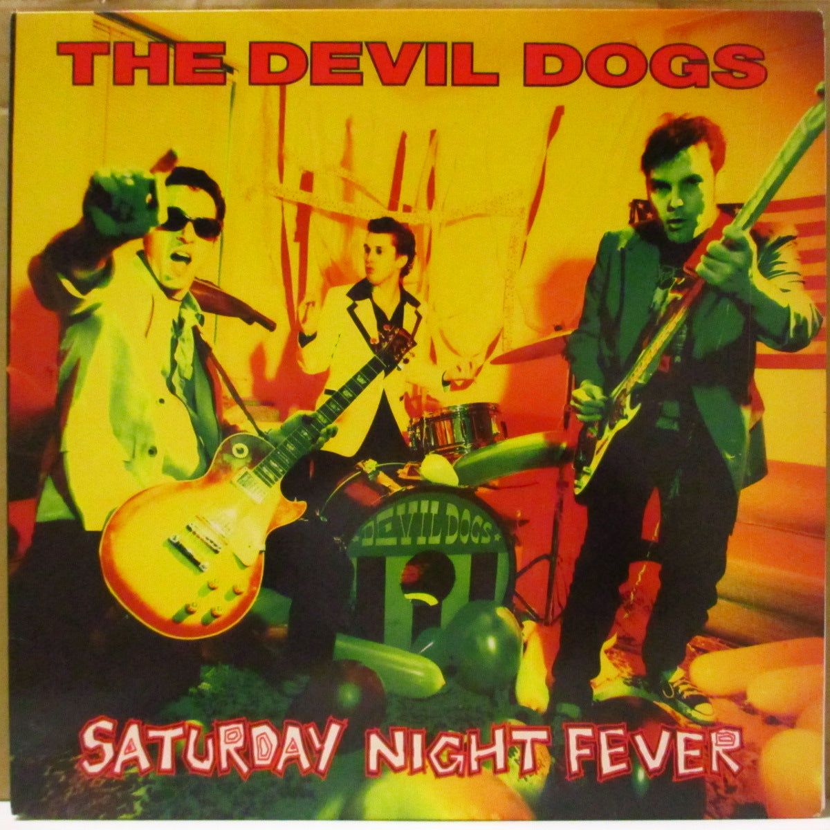 DEVIL DOGS, THE (デヴィル・ドッグス)  - Saturday Night Fever (German 00's 再発「赤小文字黄ラベ」「黒盤」  LP/裏面にレーベル住所表記ジャケ) '93年3rdフルアルバム