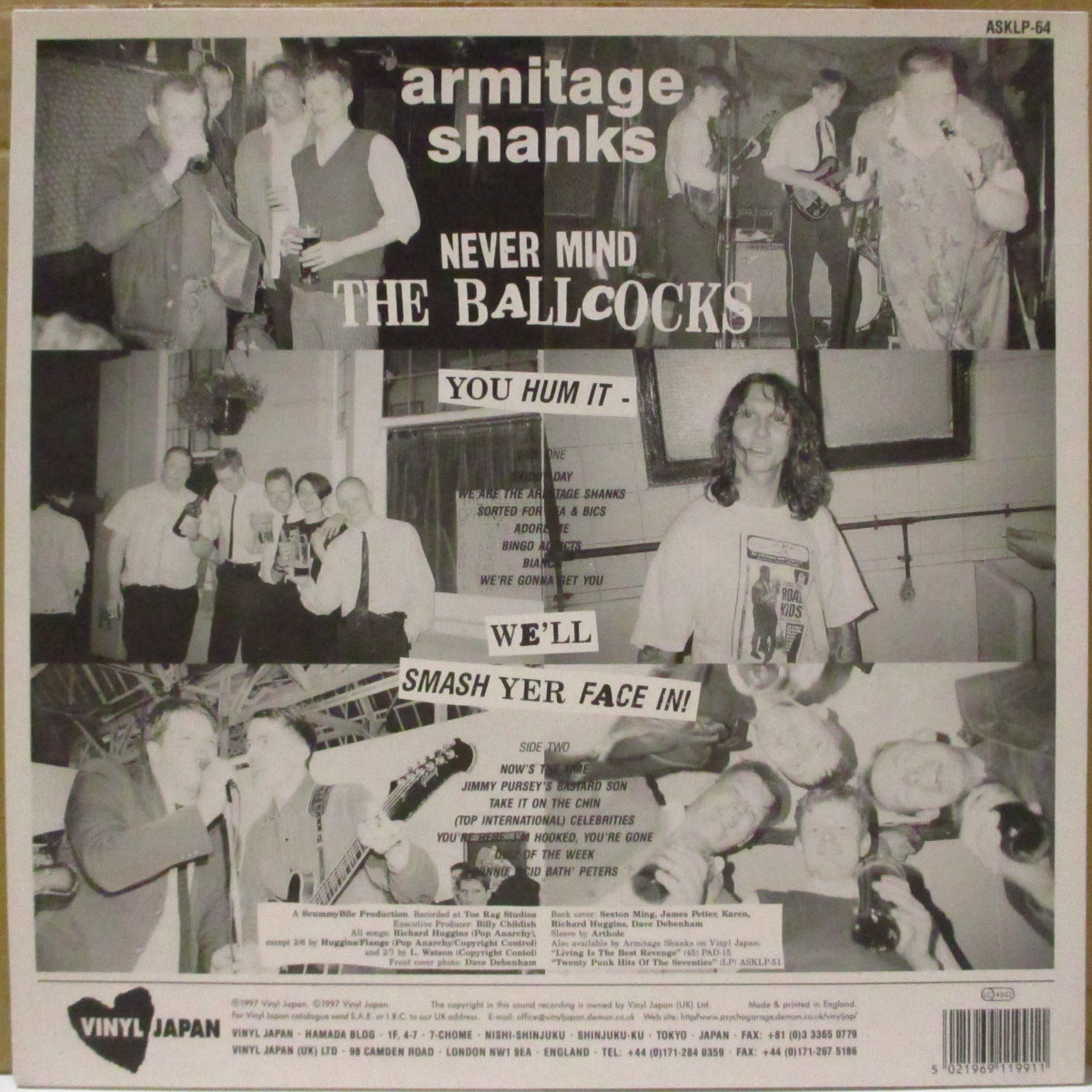 ARMITAGE SHANKS (アーミテイジ・シャンクス)  - Never Mind The Ballcocks (UK オリジナル LP) '97年4thアルバム