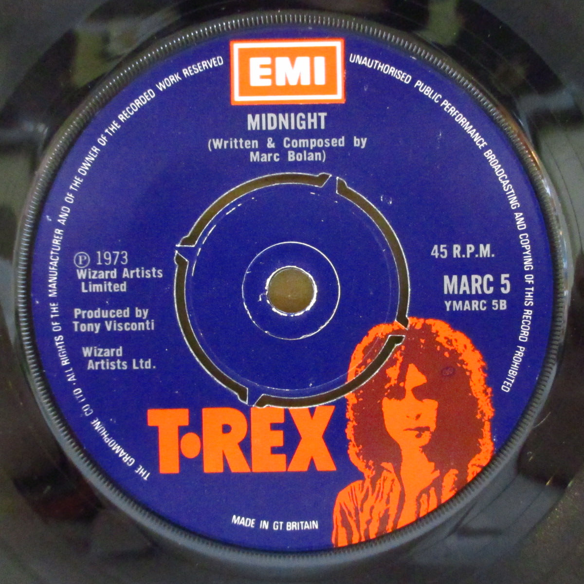 T.REX (Ｔ・レックス)  - The Groover (UK '73 オリジナル「ラウンドセンター」 7インチ+T.REXカンパニースリーブ)