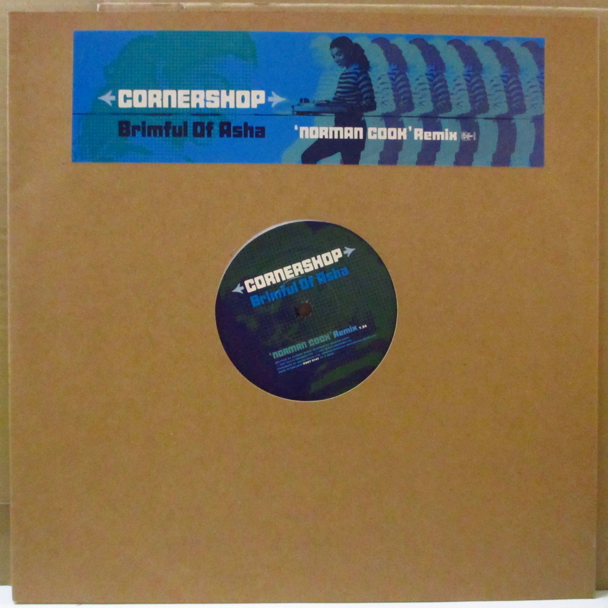 CORNERSHOP (コーナーショップ)  - Brimful Of Asha  'Norman Cook' Remix +2 (UK オリジナル 12インチ/レアステッカー付きダイカットざら紙ジャケ) '97年シングル