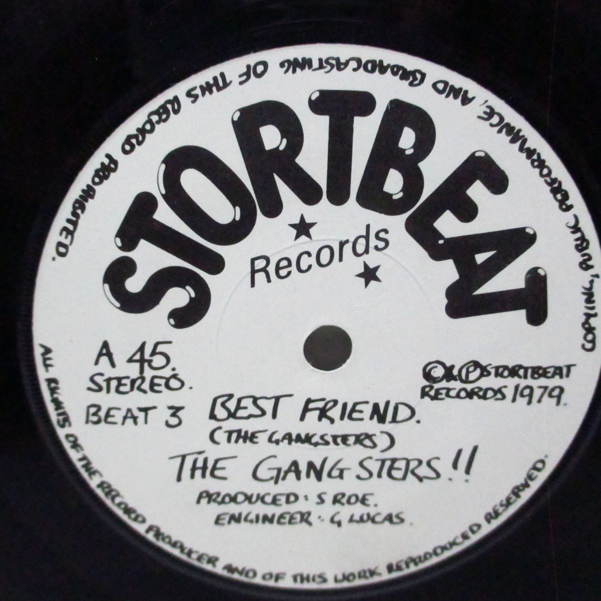 GANGSTERS, THE (ザ ・ギャングスターズ)  - Best Friend (UK '79 セカンドプレス 7") '79年セカンド＆ラスト！