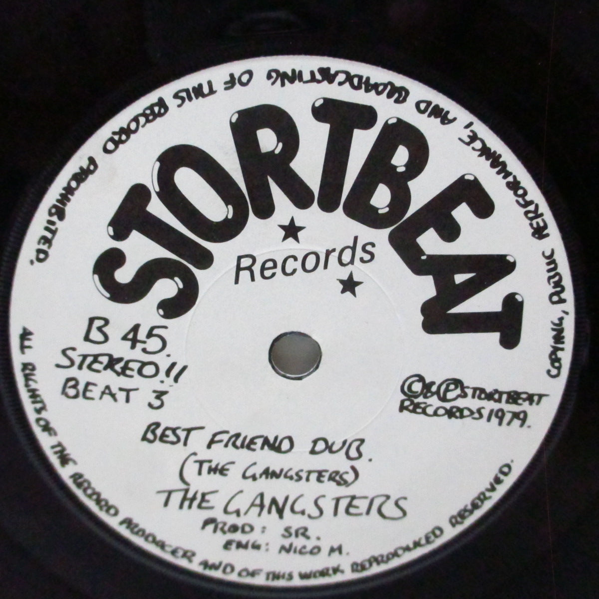 GANGSTERS, THE (ザ ・ギャングスターズ)  - Best Friend (UK '79 セカンドプレス 7") '79年セカンド＆ラスト！