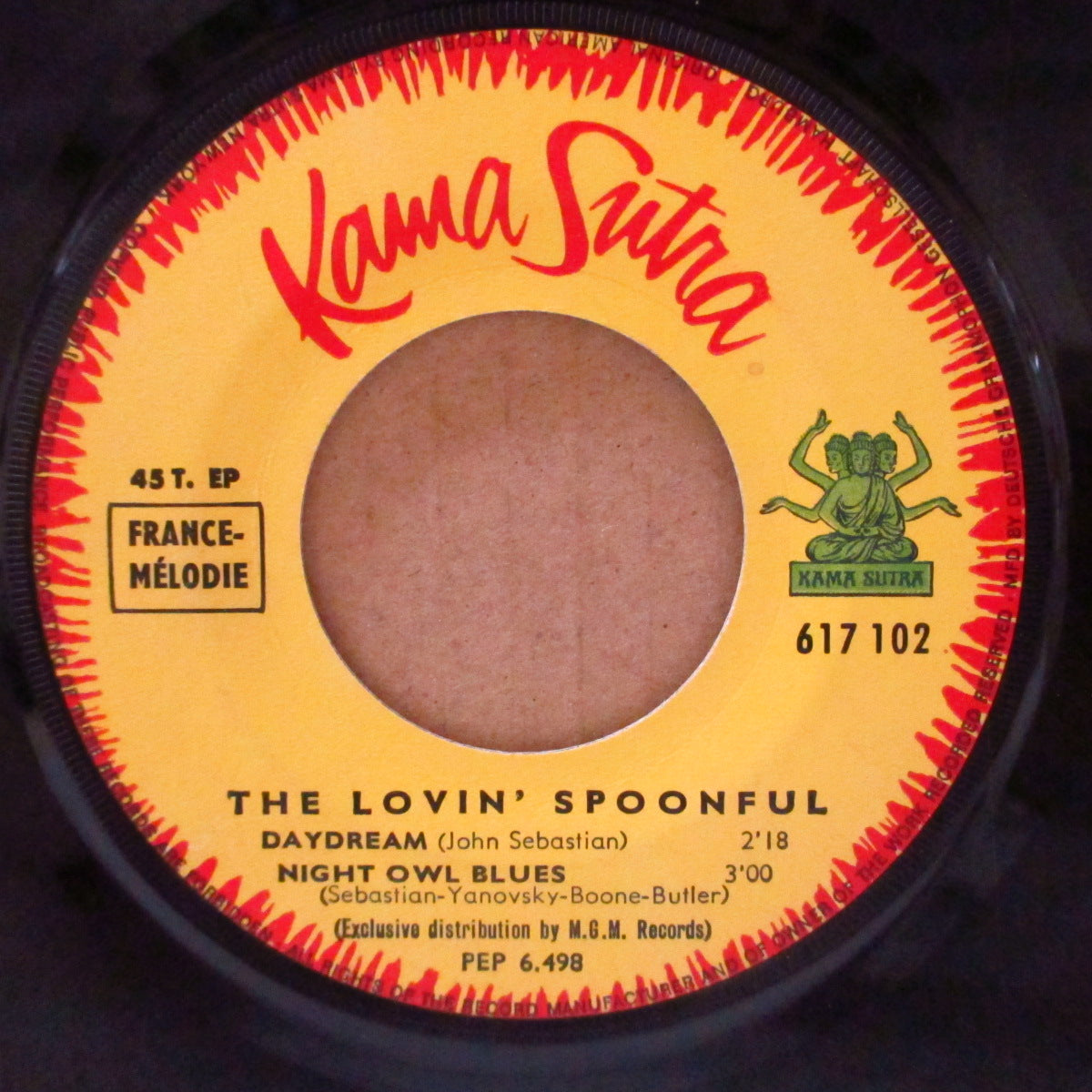 LOVIN' SPOONFUL (ラヴィン・スプーンフル)  - Daydream +3 (フランス '66 オリジナル 4曲入り 7インチ/コーティング折り返しジャケ) 