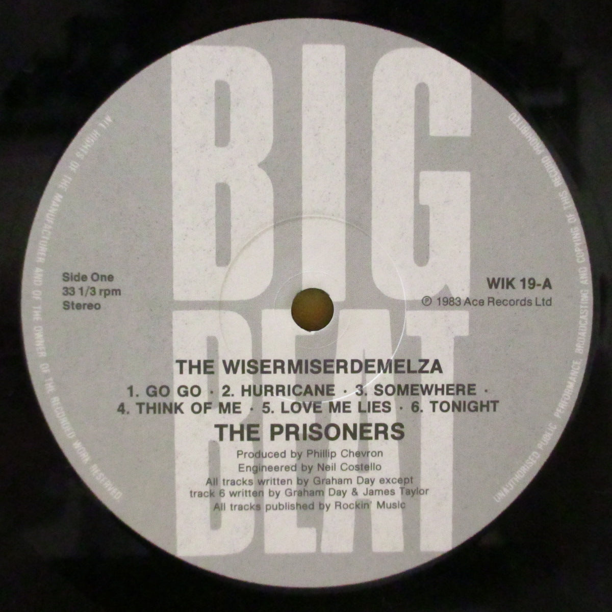PRISONERS, THE (プリズナーズ)  - Thewisermiserdemelza (UK 90's 再発「白＆グレイ・ラベ」LP) '83年3rdアルバム