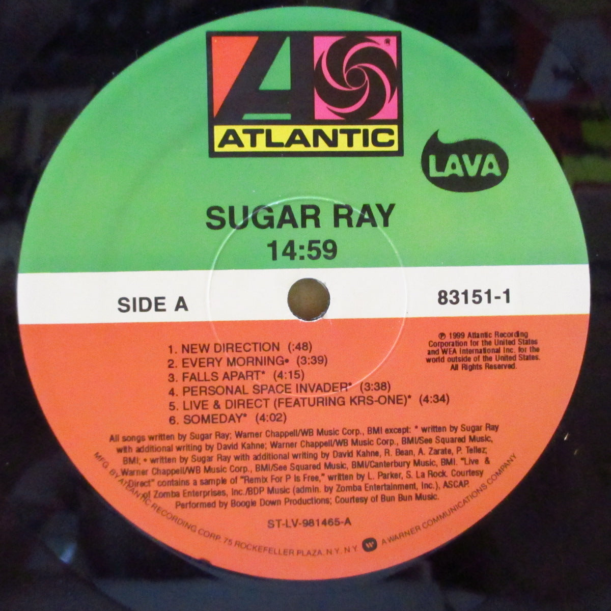 SUGAR RAY (シュガー・レイ)  - 14:59 (US オリジナル LP+インサート)