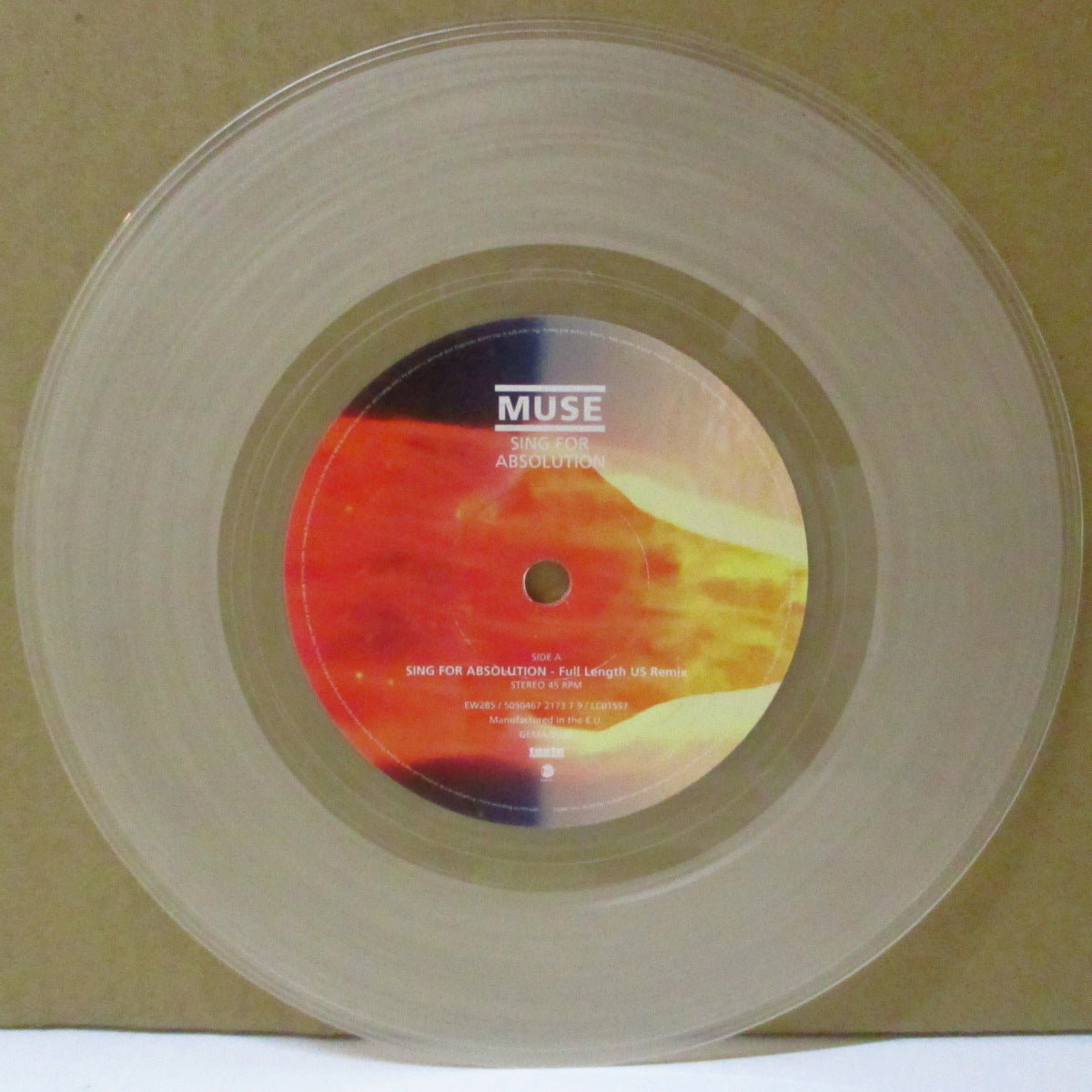 MUSE (ミューズ)  - Sing For Absolution (UK '04 限定「クリアヴァイナル」 7インチ+レアステッカー付き光沢固紙ジャケ)