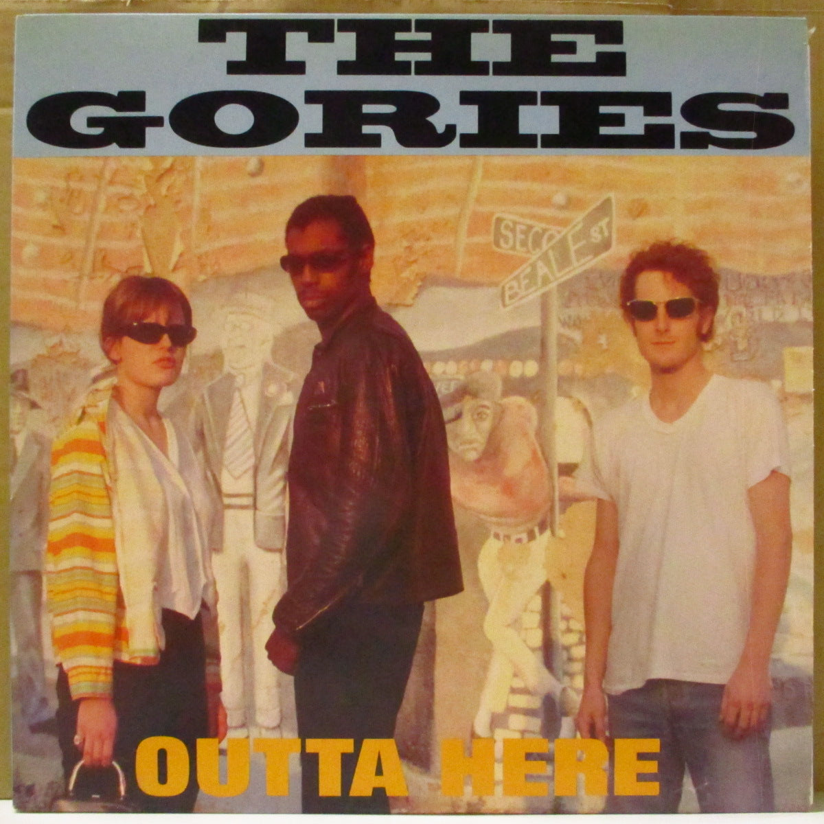 GORIES, THE (ゴリーズ)  - Outta Here (German '92 2ndプレス「作曲クレジット無しラベ」 LP/バーコードあり光沢ジャケ) '92年3rdアルバム
