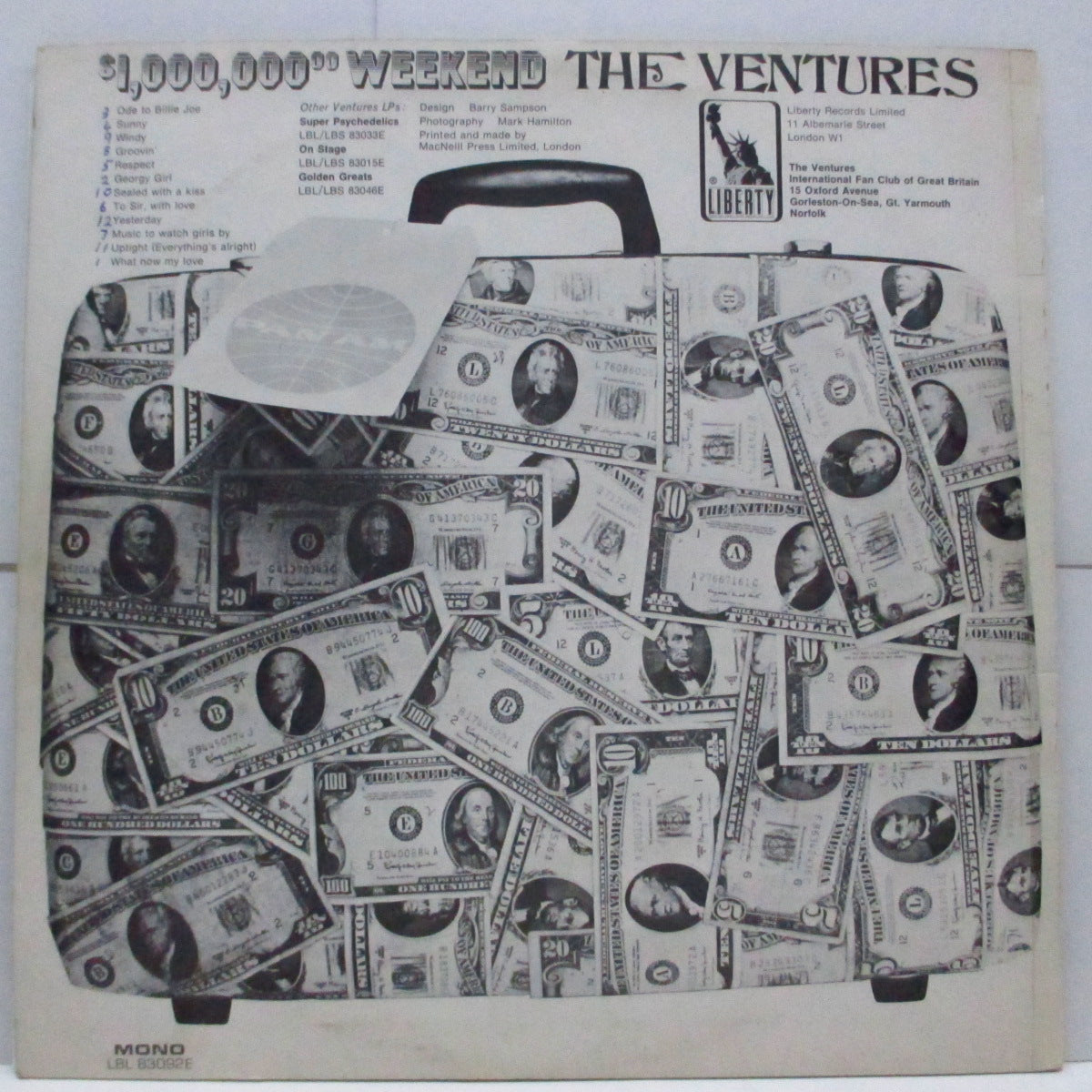 VENTURES (ベンチャーズ)  - Million Dollar Weekend (UK オリジナル「モノラル」LP/C表面コーティングジャケ)