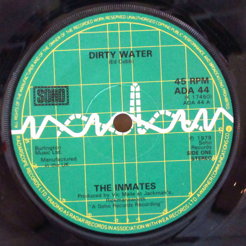 INMATES (インメイツ)  - Dirty Water（UK 再発「リムにギザありラベ」 7インチ+光沢固紙ジャケ）