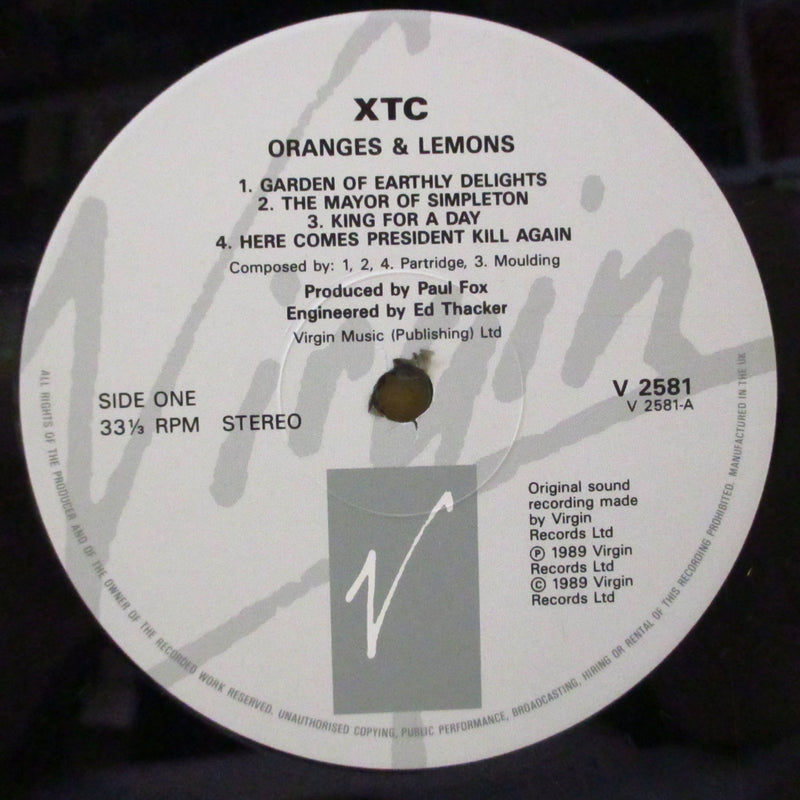 XTC - Oranges & Lemons (UK オリジナル 2xLP+ソフト紙インナー)