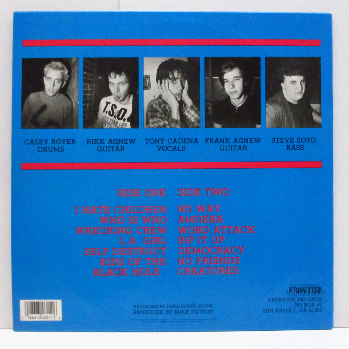 ADOLESCENTS (アドレスセンツ)  - S.T. [1st] (US '90 再発「黒盤」LP/「4601-1-L」ジャケ) 通称「ブルー・アルバム」！