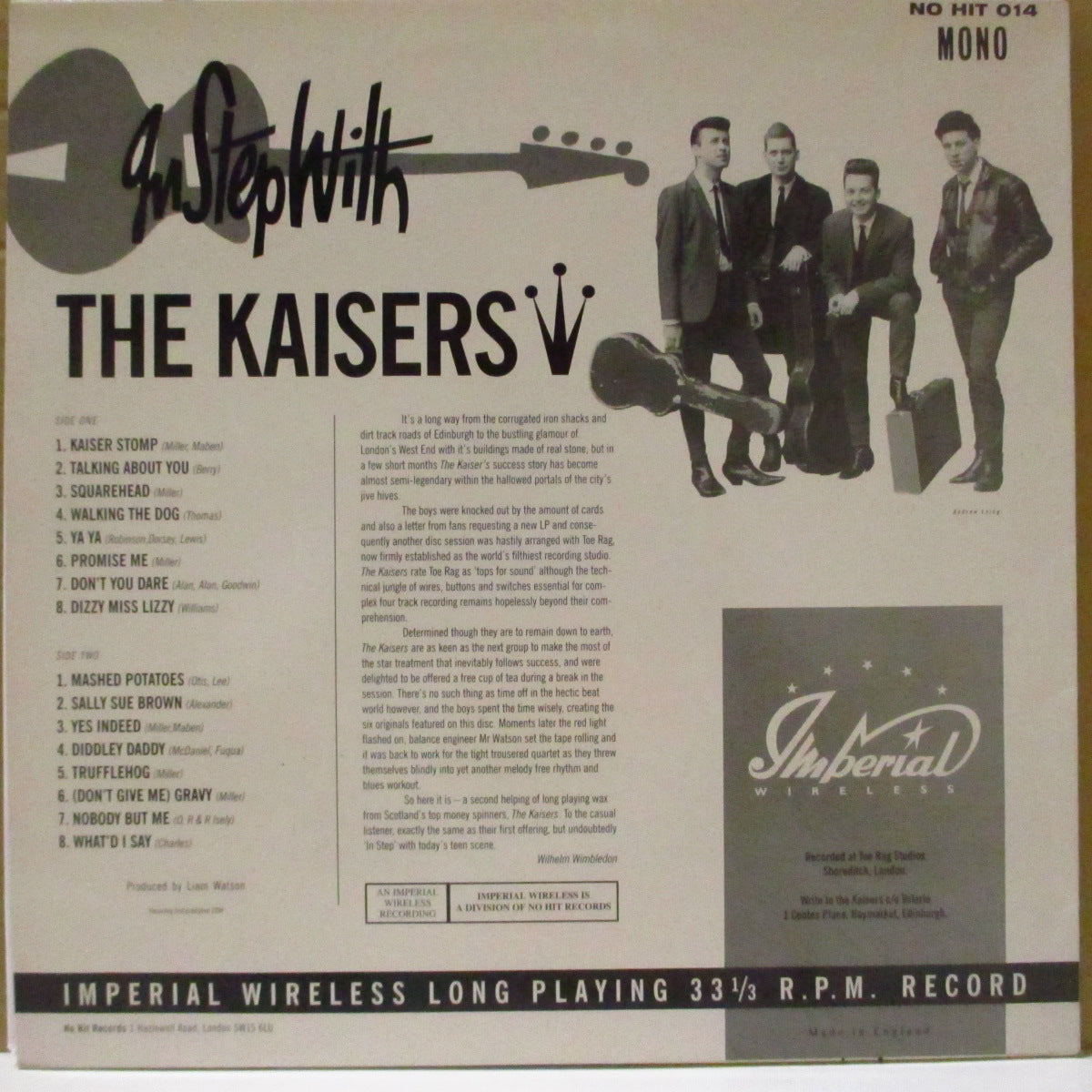 KAISERS, THE (カイザーズ)  - In Step With The Kaisers (UK オリジナル「無地白ラベ」モノラル LP) '94年2ndアルバム