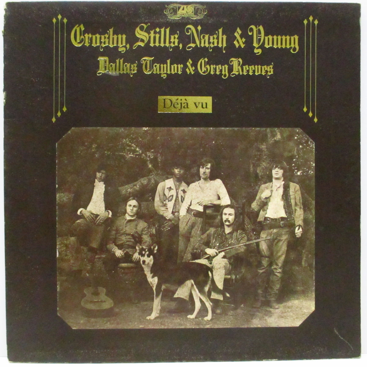 CROSBY,STILLS,NASH & YOUNG (クロスビー・スティルス・ナッシュ&ヤング)  - Deja Vu (1st) (UK '71セカンドプレス「オレンジ＆プラム・ラベ」LP/ざら紙見開きジャケ)「Goldhill /Giving Room /Guerilla /Kinney /Flamingo」出版ラベ