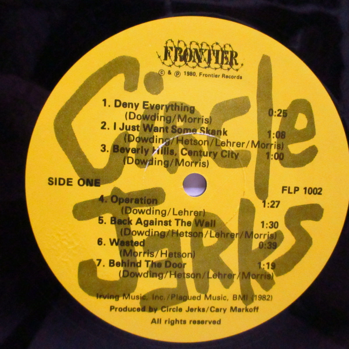 CIRCLE JERKS (サークル・ジャークス)  - Group Sex (US '82 再発「両面黄色ラベ」黒盤 LP/バーコード無ジャケ) '80年ファースト！