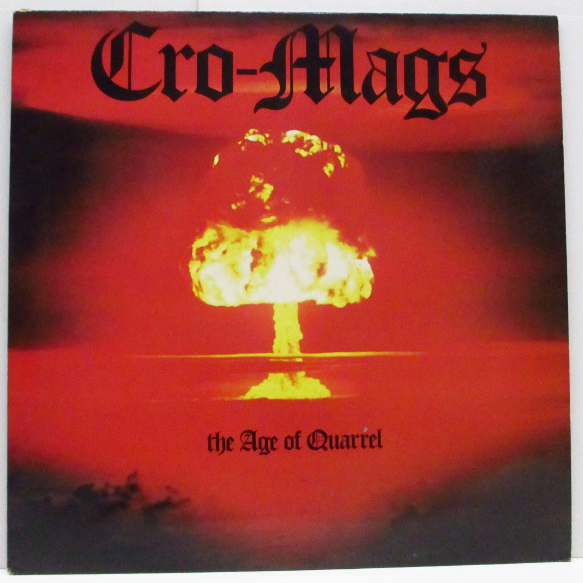 CRO-MAGS (クロ・マグス)  - The Age Of Quarrel (US '86 再発「黒ラベ」LP+検閲済みインナー) '86年ファースト！
