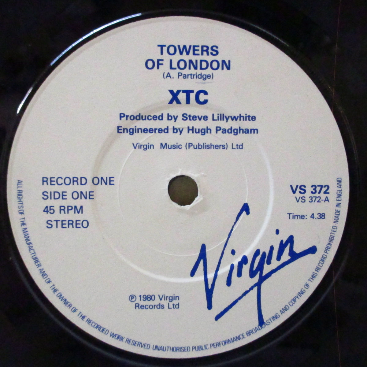 XTC - Towers Of London (UK 限定 2x7インチ+レアステッカー付きアウターPVC)