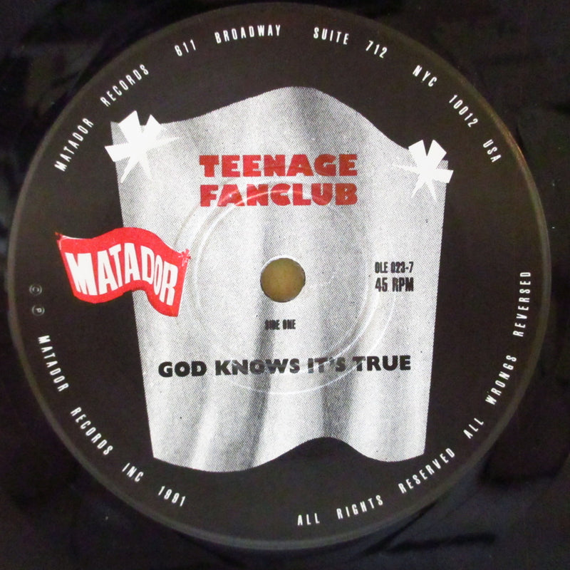 TEENAGE FANCLUB (ティーンエイジ・ファンクラブ)  - God Know's Its True / So Far Gone (US オリジナル 7インチ+赤印刷ざら紙ジャケ)