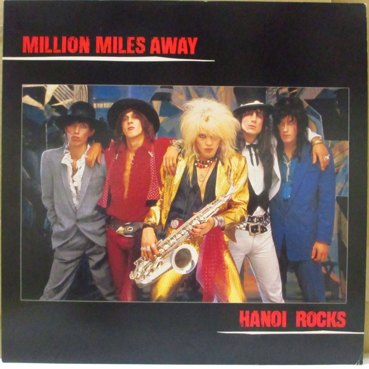 HANOI ROCKS (ハノイ・ロックス)  - Million Miles Away (Japan オリジナル LP+インサート/帯・見開きインサート欠) '85年日本独自ベスト盤