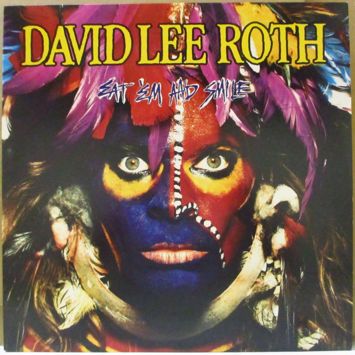 DAVID LEE ROTH (デイヴィッド・リー・ロス)  - Eat 'Em And Smile (US オリジナル LP+ソフト紙インナー/バーコードあり光沢ジャケ) '86年1stソロアルバム