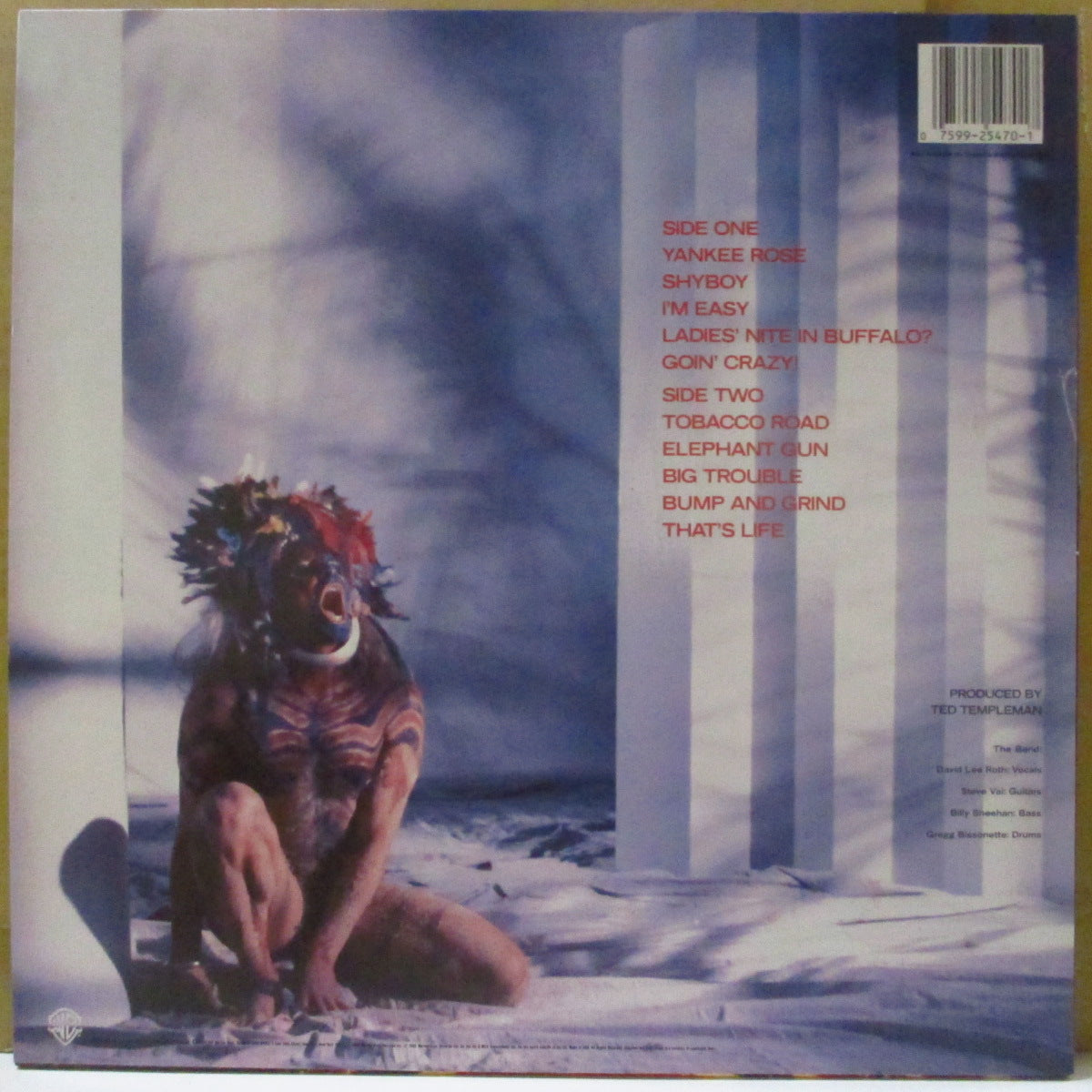 DAVID LEE ROTH (デイヴィッド・リー・ロス)  - Eat 'Em And Smile (US オリジナル LP+ソフト紙インナー/バーコードあり光沢ジャケ) '86年1stソロアルバム