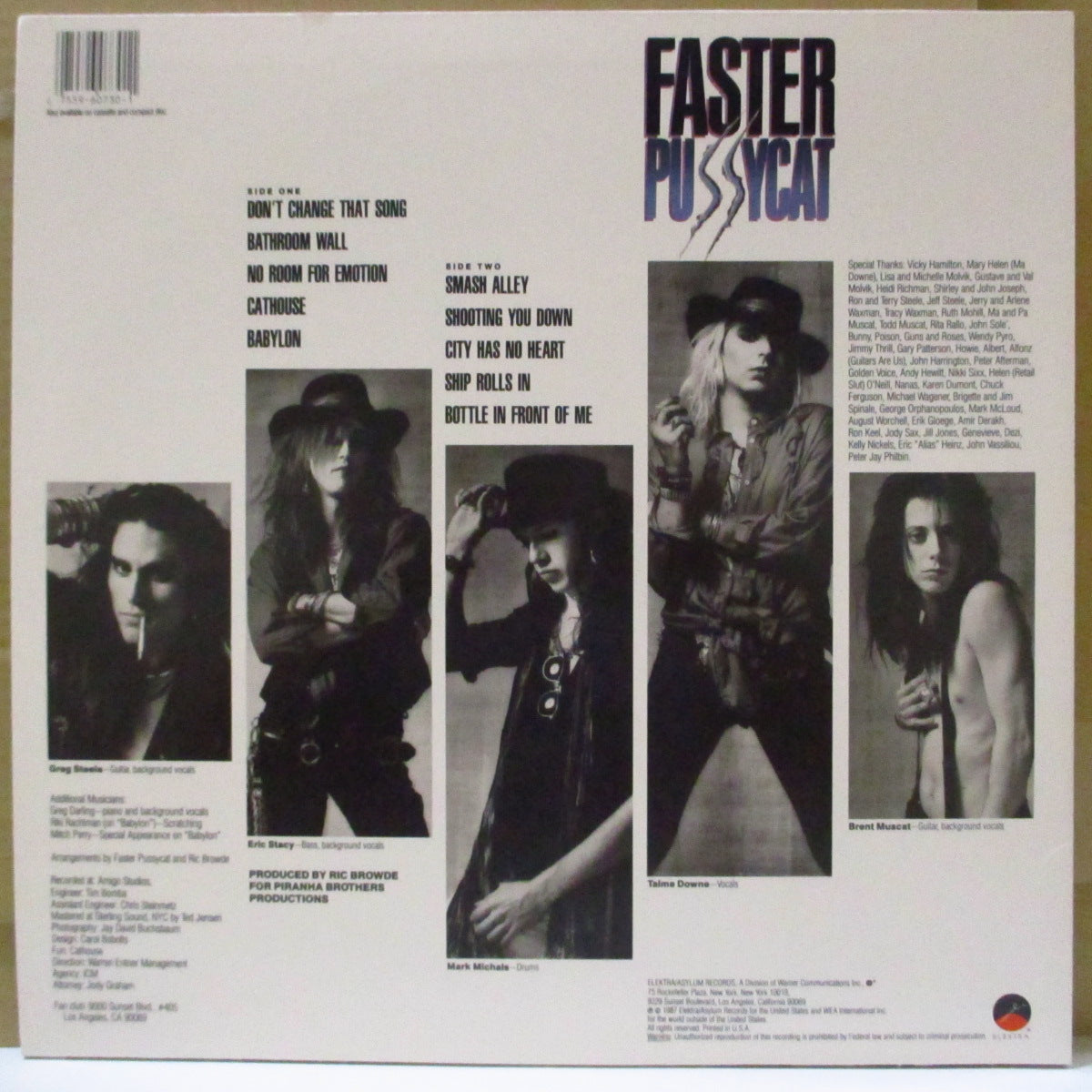 FASTER PUSSYCAT (ファスター・プッシーキャット)  - S.T. <1st Album> (US オリジナル LP+ソフト紙インナー) '87年1stアルバム