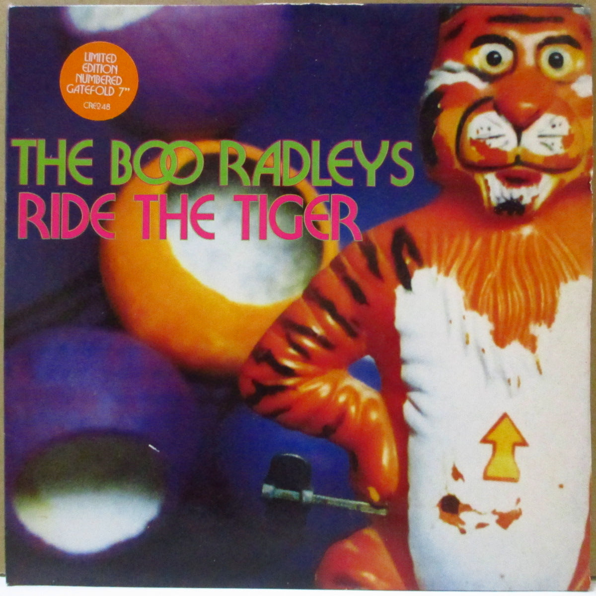 BOO RADLEYS, THE (ザ・ブー・ラドリーズ)  - Ride The Tiger (UK 限定 7インチ+レアステッカー付きナンバリング入り光沢固紙見開きジャケ)