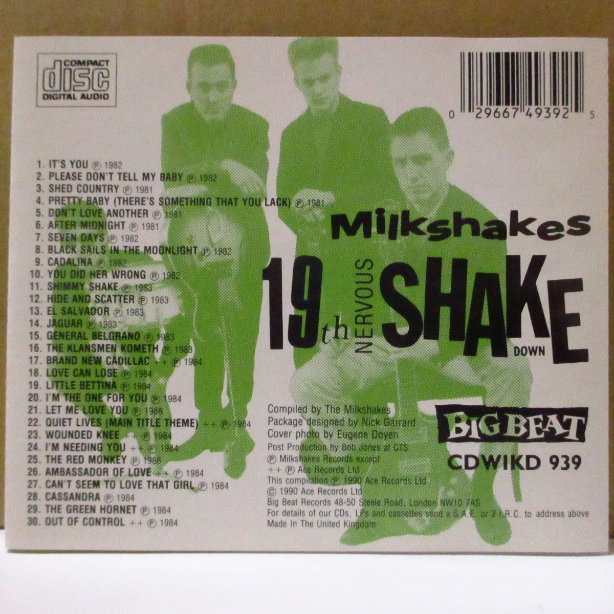 MILKSHAKES (ミルクシェイクス)  - 19th Nervous Shakedown (UK '90 オリジナル CD) ベストアルバム