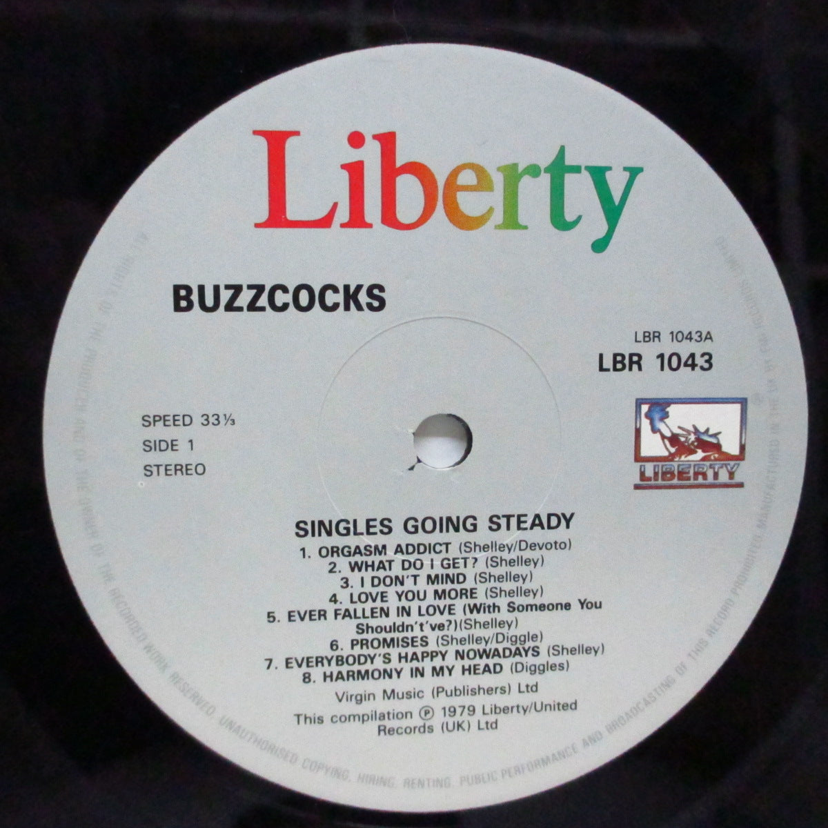 BUZZCOCKS (バズコックス)  - Singles Going Steady (UK 80's 再発「グレイラベ」LP+バーコード有ジャケ/LBR 1043)