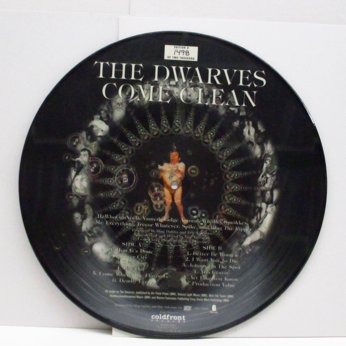 DWARVES (ドワーヴス)  - Come Clean (US '00 限定2,000枚「手書きナンバリング入り」ピクチャー LP)