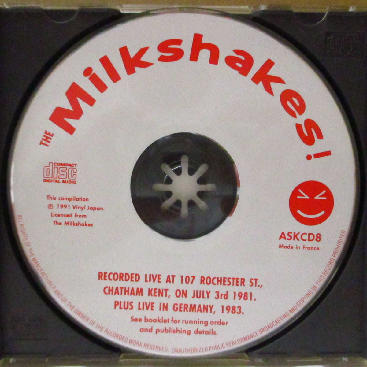 MILKSHAKES (ミルクシェイクス)  - 107 Tapes  (UK '91 再発 CD) 初期デモ＆ライブ音源コンピレーション