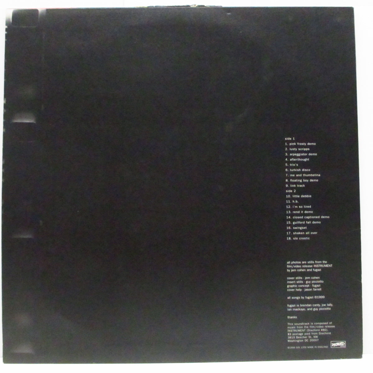 Fugazi CD 6枚セット　日本盤使用 FUGAZI (フガジ) - Instrument Soundtrack (US '99 オリジナル LP+
