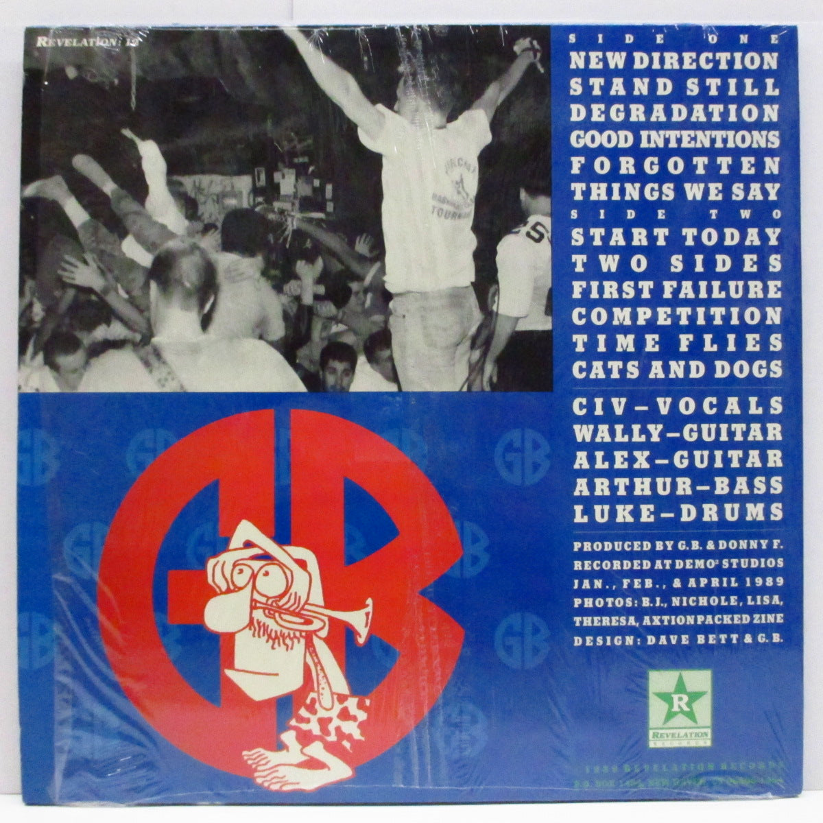 GORILLA BISCUITS (ゴリラ・ビスケッツ)  - Start Today (US '89 最初の再発「黒盤」LP+インサート/エンボス加工の無いジャケ）