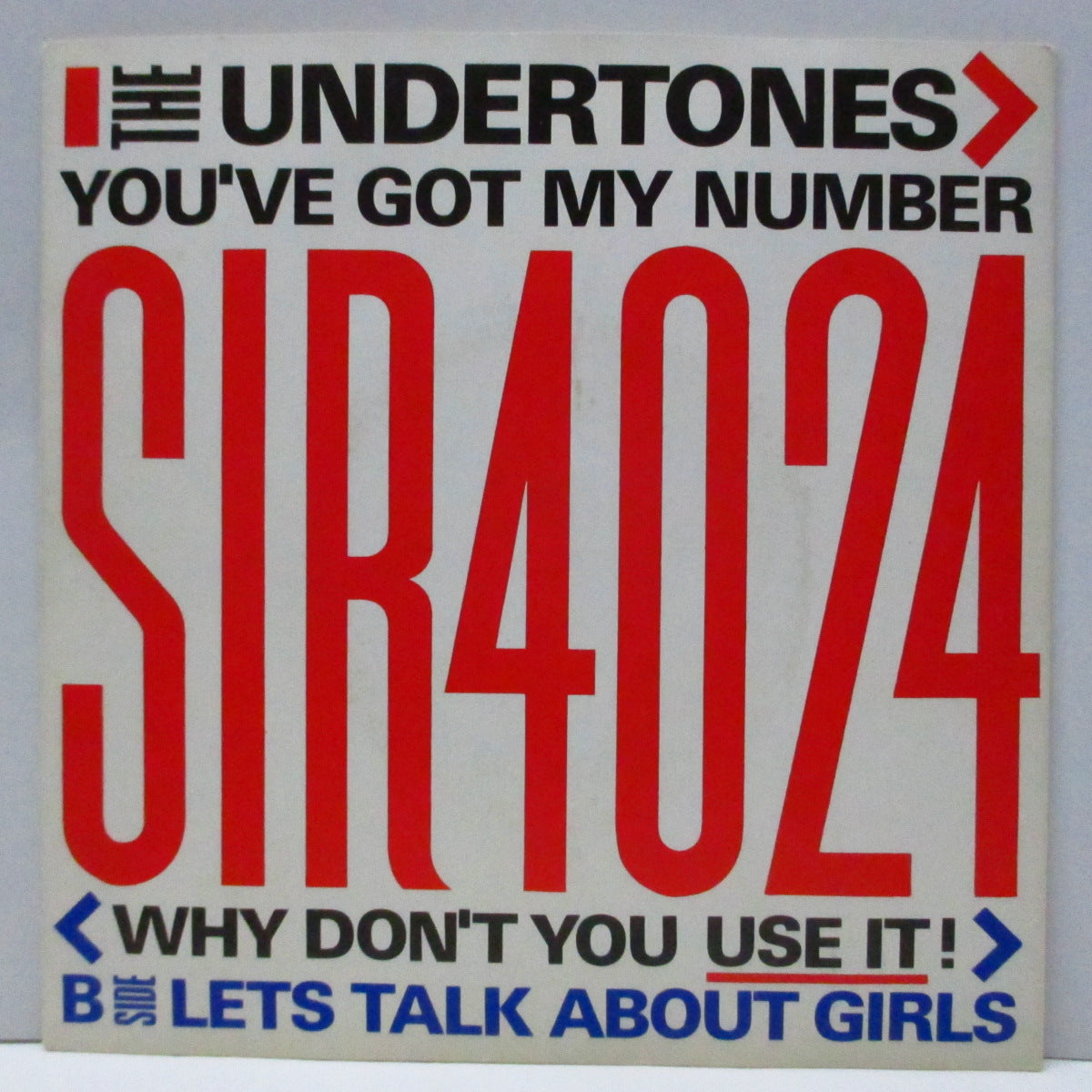 UNDERTONES, THE (アンダートーンズ)  - You've Got My Number (UK オリジナル「ピクチャーラベ」7"/光沢固紙「裏面ダイカット」折り返ジャケ) 両面アルバム」未収録！
