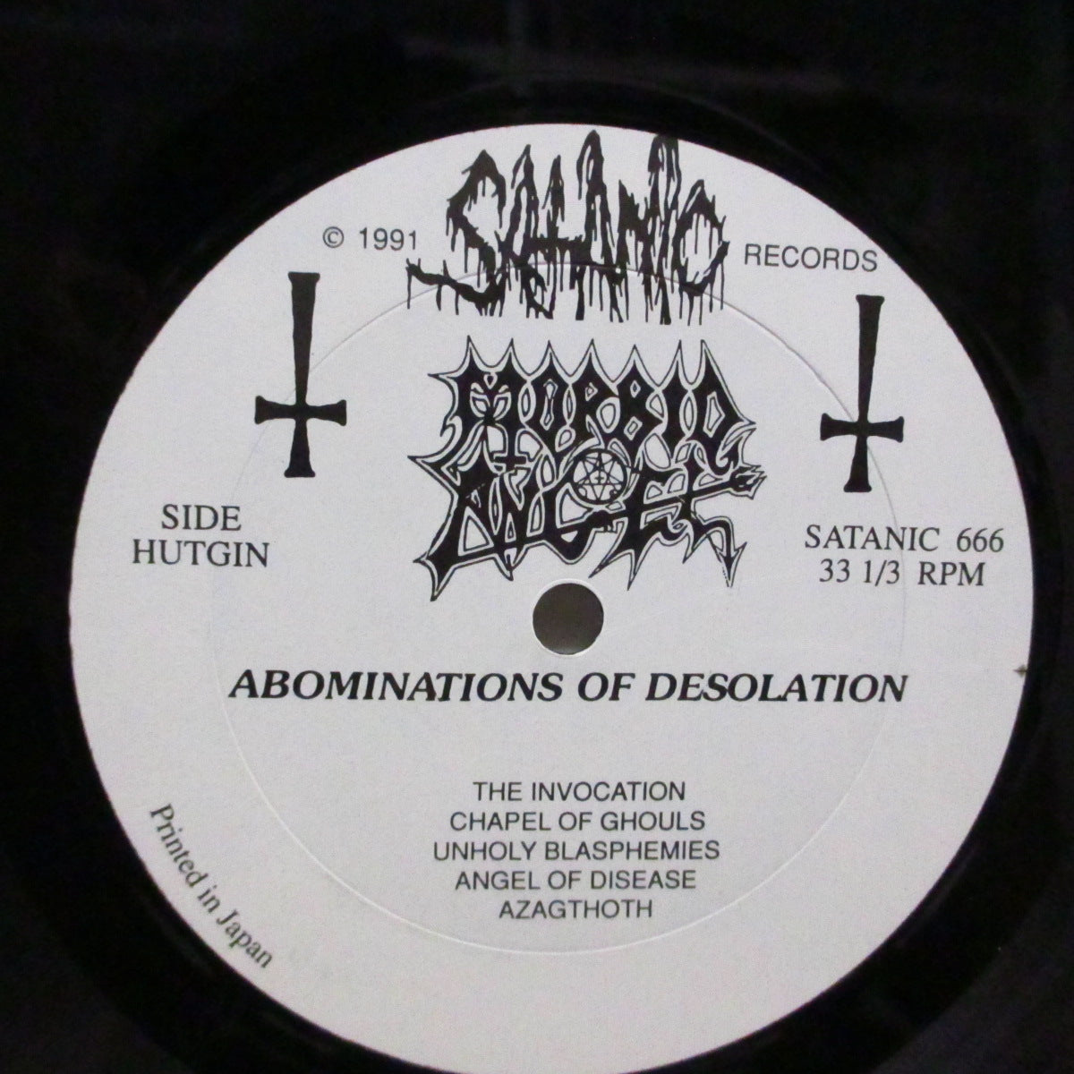 MORBID ANGEL (モービッド・エンジェル)  - Abominations Of Desolation (EU 90's 再発「ブラックヴァイナル」LP/ナンバリング無しジャケ）