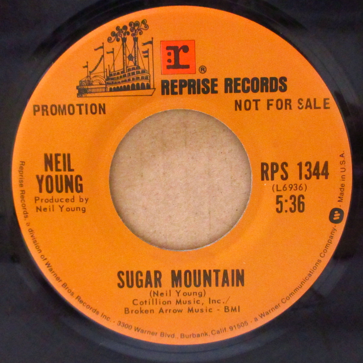NEIL YOUNG (ニール・ヤング)  - Lookin' For A Love / Sugar Mountain (US '75 プロモ・クレジット・ラベ・7インチ)アルバム「Zuma」からのシングル・カット大名曲
